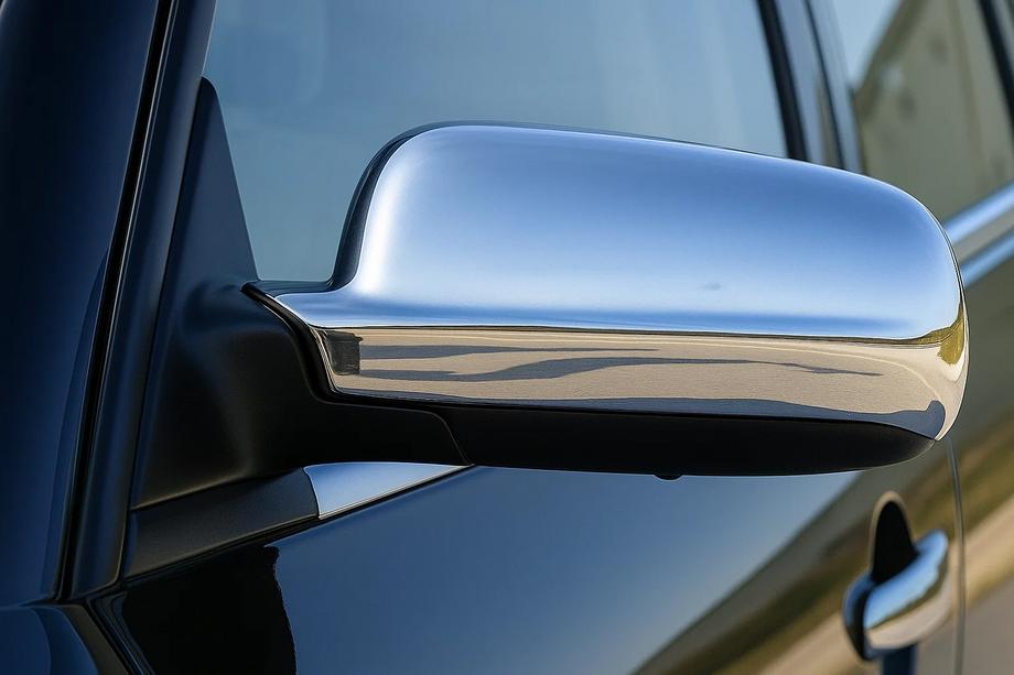 Volkswagen Golf 4 1997–2006 Spegelskal (2 st) Polerat rostfritt stål Foto 3