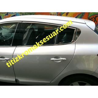 Övre fönsterlister (HB, 6 st, rostfritt stål) Renault Megane III 2009–2016 foto 4
