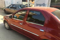 Dacia Logan I 2008–2012 Dörrlister (4 st, rostfritt stål) Carmos - turkiskt stål foto 3