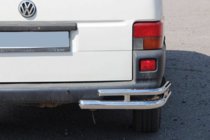Volkswagen T4 Caravelle/Multivan 1990–2003 Bakre dubbla hörnskydd AK003-Double (2 st, rostfritt) foto 2