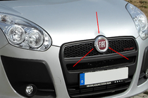 Fiat Doblo II 2010–2022 Kromat fäste för främre emblem (rostfritt) foto 1