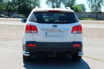 Kia Sorento II XM 2009–2014 Bakre dubbla hörnskydd AK003-dubbel (rostfritt) foto 3