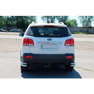Bakre dubbla hörnskydd AK003-dubbel (rostfritt) Kia Sorento II XM 2009–2014 foto 3