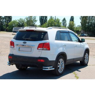 Bakre dubbla hörnskydd AK003-dubbel (rostfritt) Kia Sorento II XM 2009–2014 foto 4