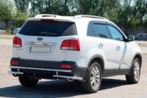 Kia Sorento II XM 2009–2014 Bakre skyddsbåge AK003-2 (rostfritt stål) foto 4