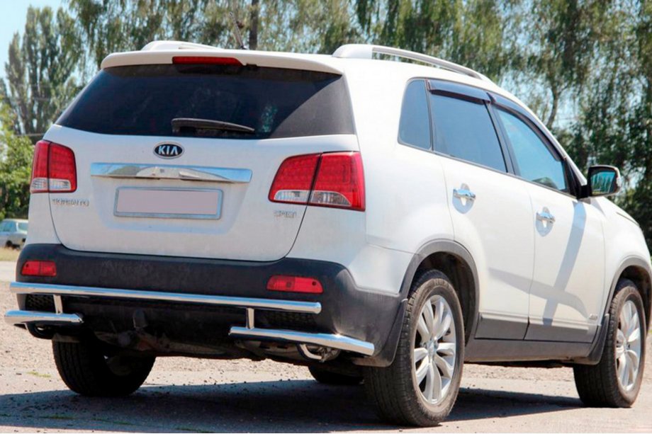 Kia Sorento II XM 2009–2014 Bakre skyddsbåge AK003-2 (rostfritt stål) Image
