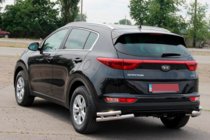 Kia Sportage 2015–2021 Bakre dubbla hörnskydd AK003-dubbel (rostfritt stål) foto 4