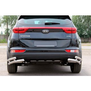 Bakre dubbla hörnskydd AK003-dubbel (rostfritt stål) Kia Sportage 2015–2021 foto 1