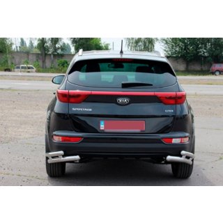 Bakre dubbla hörnskydd AK003-dubbel (rostfritt stål) Kia Sportage 2015–2021 foto 3