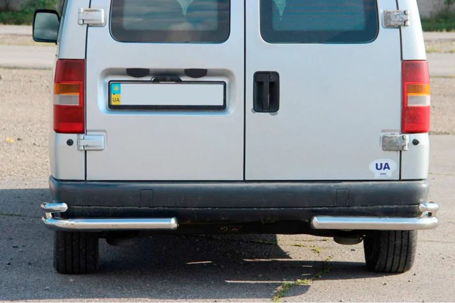 Citroen Jumpy 1996–2007 Bakre dubbla hörnskydd AK003-подвійний (rostfritt stål) Image