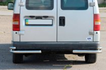 Fiat Scudo 1996–2007 Bakre dubbla hörnskydd AK003-подвійний (rostfritt stål) foto 1