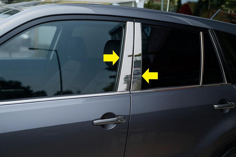 Suzuki Grand Vitara 2005–2017 Kromlister för dörrstolpar (8 st, rostfritt) Image