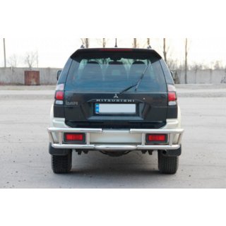 Bakre skyddsbåge AK-Special (rostfritt) Mitsubishi Pajero Sport 1996–2007 foto 2