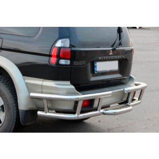 Bakre skyddsbåge AK-Special (rostfritt) Mitsubishi Pajero Sport 1996–2007 foto 1