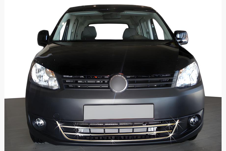 Volkswagen Caddy 2010–2015 Frontbumperlister Trend (3 delar, rostfritt stål) Image