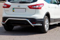 Nissan Qashqai 2014–2021 Bakre skyddsbåge AK007-Plus (rostfritt) foto 1