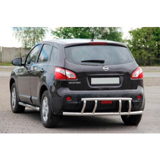Bakre skyddsbåge AK011 (rostfri) Nissan Qashqai 2007–2010 foto 1