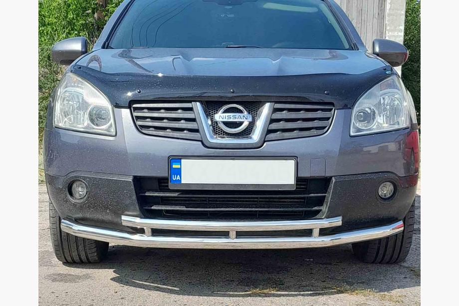 Nissan Qashqai 2007–2010 Främre dubbel frontbåge ST014 (rostfritt stål) Image