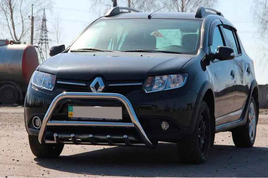 Renault Sandero 2013–2022 Främre båge WT003 (rostfritt stål) Image