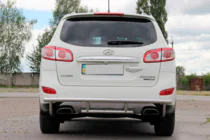 Hyundai Santa Fe 2 2006–2012 Bakre skyddsbåge AK002-2 (rostfritt stål) foto 6