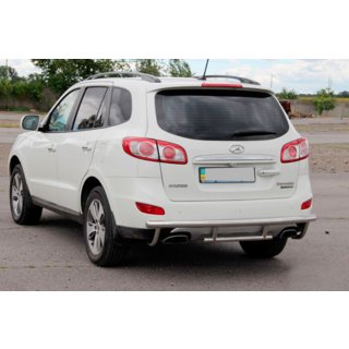 Bakre skyddsbåge AK002-2 (rostfritt stål) Hyundai Santa Fe 2 2006–2012 foto 2