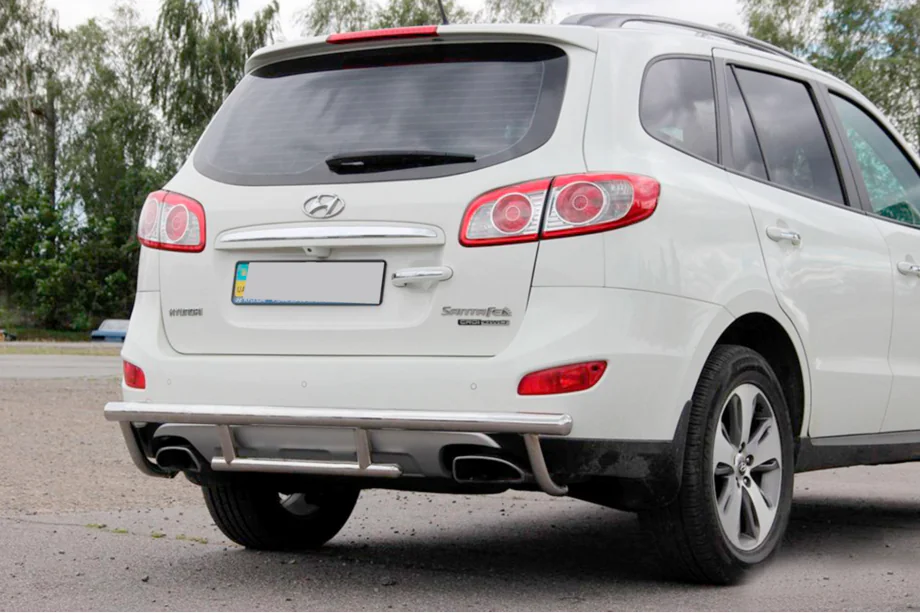 Hyundai Santa Fe 2 2006–2012 Bakre skyddsbåge AK002-2 (rostfritt stål) Image