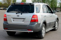 Kia Sorento I BL 2002–2009 Bakre skyddsbåge AK002 (rostfritt) foto 2