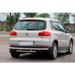 Bakre skyddsbåge AK002-2 (rostfritt stål) Volkswagen Tiguan 2007–2016 foto 4