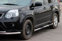 Nissan X-trail T31 2007–2014 Sidorör BB002 (2 st, rostfritt) foto 2