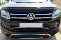 Volkswagen Amarok 2010–2022 Skyddslister för främre stötfångare (2 st, rostfritt stål) foto 1