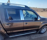 Volkswagen Amarok 2010–2022 Fönsterlister (4 remsor, rostfritt stål) Carmos - turkiskt stål foto 3