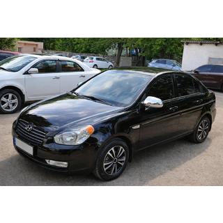 Kromade spegelkåpor (2 st, plast) Hyundai Accent 2006–2010 foto 1