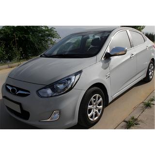Kromade backspegelskal utan utskärning för blinkers (2 st) Hyundai Accent 2011–2017 foto 1
