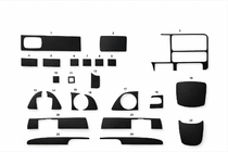 Chevrolet Tahoe 1995–1999 Instrumentpanelsskydd (1995-1999) Aluminium foto 1
