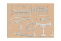Ford Fiesta 2002–2008 Instrumentpanelinlägg (2005-2008) Aluminium foto 2