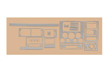 Ford Connect 2002–2006 Instrumentpanellister Aluminium foto 4