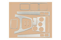 Hyundai Tucson JM 2004– Instrumentpanelslister (i sortiment) Aluminium foto 3