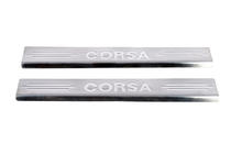 Opel Corsa C 2000–2006 Tröskelskydd Carmos V2 (2 st, rostfritt stål) foto 2