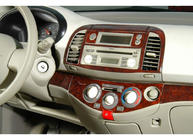 Nissan Micra K12 2003–2010 Instrumentpanelskydd Trä foto 2