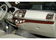 Nissan Micra K12 2003–2010 Instrumentpanelskydd Trä foto 3