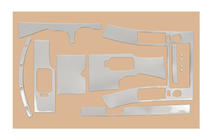 Nissan Navara 2006–2015 Instrumentpaneldekor set (12 delar) Aluminium foto 3