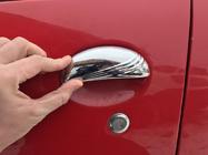 Peugeot 206 1998–2024 Dörrhandtagsskydd (rostfritt stål) 4 st, Libao - kromad plast foto 1