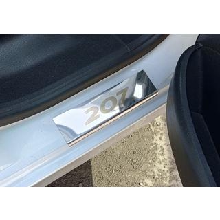 Rostfria instegslister Carmos (4 st) Peugeot 207 2006–2014 foto 2