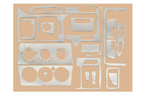 Opel Vectra B 1995–2002 Instrumentpanelsinlägg (1995-1999) Aluminium foto 2