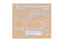 Peugeot 407 2004–2011 Instrumentpanelslister (Kit-1) Aluminium foto 3