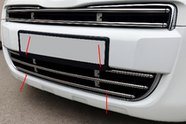 Peugeot Partner Tepee 2008–2018 Hel grill (rostfritt stål) fr.o.m. 2012 foto 1