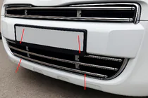 Peugeot Partner Tepee 2008–2018 Hel grill (rostfritt stål) foto 1