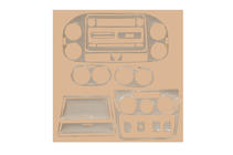Volkswagen Golf Plus 2004–2014 Instrumentpanelskydd Kolfiber foto 4