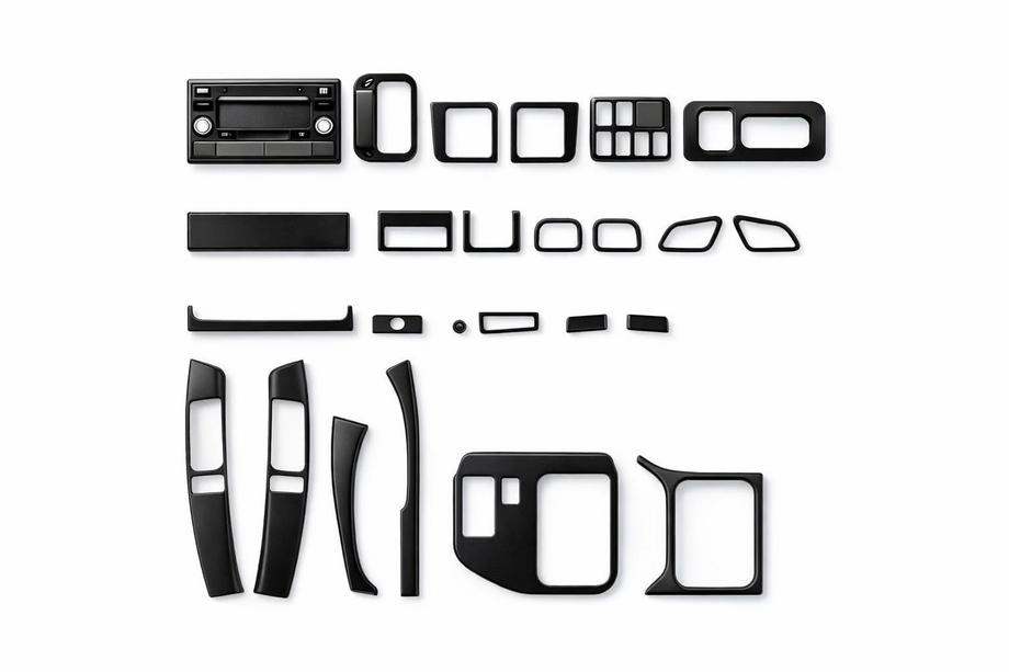 Toyota Land Cruiser Prado 120 2002–2009 Instrumentpanelinlägg Blå Image