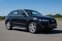 Audi Q3 2011–2019 Sidosteg Maya V2 (2 st, aluminium) foto 1